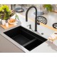 FRANKE Baterie Mythos Pescara Dus J Industrial Black, monocomanda, dus