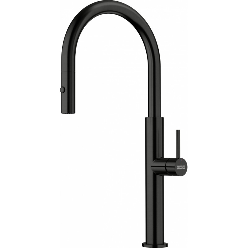 FRANKE Baterie Mythos Pescara Dus J Industrial Black, monocomanda, dus