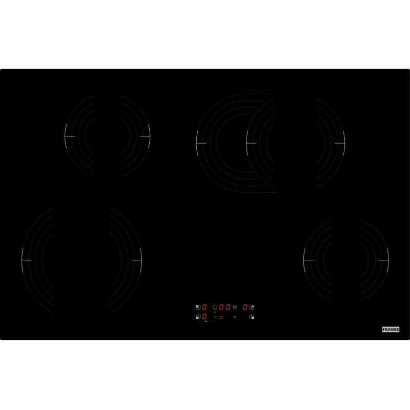 FRANKE Plita vitroceramica FRSL 704 C TOD BK, Negru, Sticla, 4 zone gatit, 77 cm