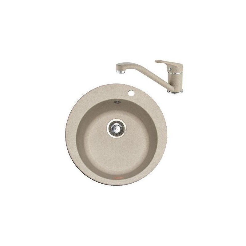 FRANKE Pachet chiuveta fragranite ROG 610 + baterie Novara Plus avena