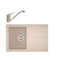 Pachet chiuveta fragranite BFG 611-78 +  baterie Novara Plus avena