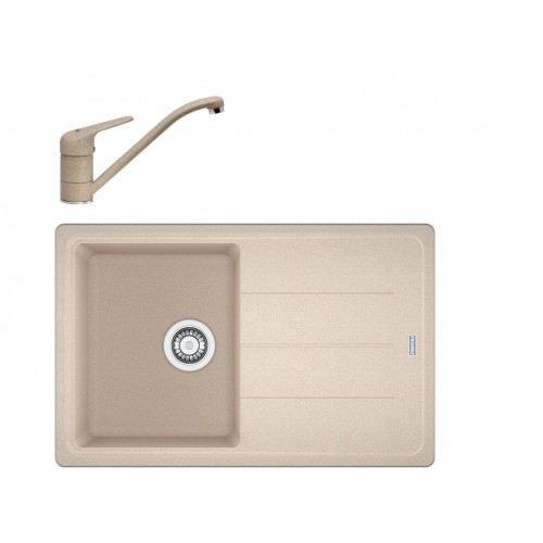 Pachet chiuveta fragranite BFG 611-78 +  baterie Novara Plus avena