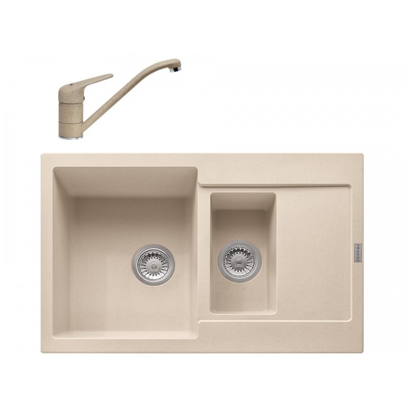 Pachet chiuveta fragranite MRG 651-78 +  baterie Novara Plus avena