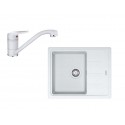 Pachet chiuveta fragranite BFG 611-62+  baterie Novara Plus alb
