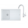 Pachet chiuveta fragranite BFG 611-86 +  baterie Pola alb