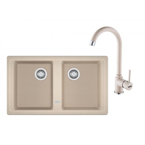 Pachet chiuveta fragranite BFG 620-86  +  baterie Pola avena