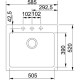 FRANKE Chiuveta Fragranite MRG 610-58 Alb ( PRODUS EXPUS IN SHOWROOM), 59 cm