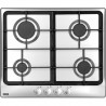 FRANKE Plita gaz FHSL 604 GAV XS C, Inox,  4 arzatoare, gratare fonta, 60 cm