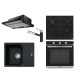 Pachet Franke CHIUVETA UBG 611-62 +BATERIE Orbit extractibil +CUPTOR FSM 82 H XS +PLITA FHMA 604 3G DC MB C +HOTA FSM 601 BK/GL