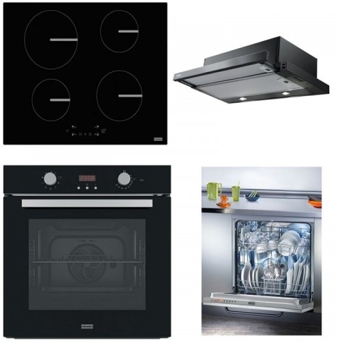Pachet Franke Cuptor FSL 86 H BK+Plita inductie FSM 654 I BK+Hota telescopica FTC 601 BK/GL +Masina de Spalat Vase FDW 614 E5P E