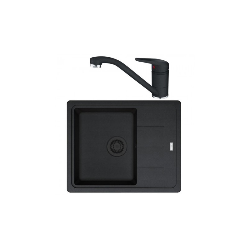 Pachet chiuveta fragranite BFG 611-62 VN+  baterie Novara Plus negru