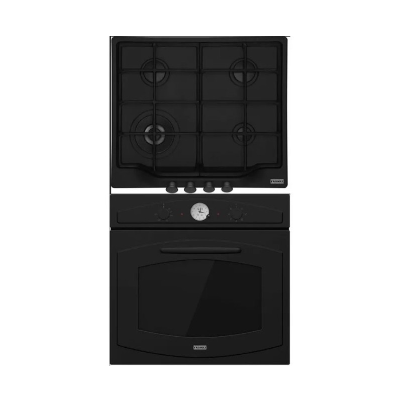 Pachet Franke Negru Mat Cuptor FCO 86 H BT + Plita pe gaz FCH 604 3G TC MB C