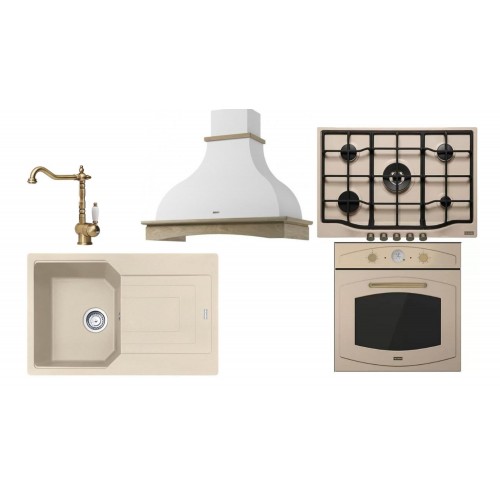 Pachet Franke BATERIE Old England +CHIUVETA UBG 611-78+PLITA FCH 755 4G TC OA C+CUPTOR FCO 86 H OA+HOTA FCS 90 NF+Rama Lemn