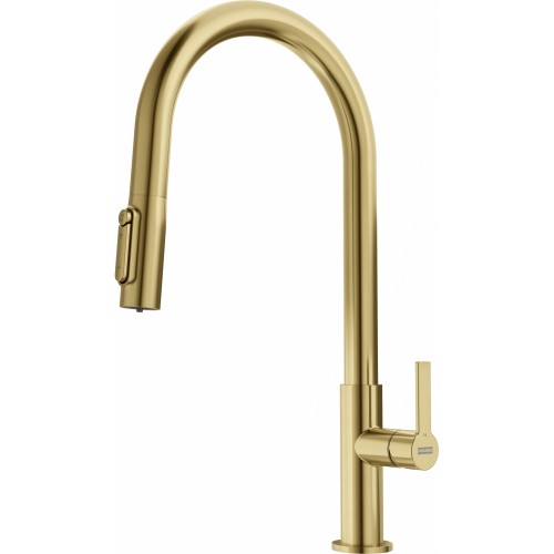 FRANKE Baterie Maris Clear Water Dus Gold, 3 cai, auriu