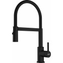 FRANKE Baterie Lina Semi Pro, Dus Extractabil,Matte Black, Negru mat
