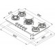 FRANKE Plita gaz Mythos FHCR 905 4G TC HE BK C, Negru, sticla, 5 arzatoare, gratare fonta, 90 cm
