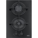 FRANKE Plita gaz Mythos FHCR 302 2G HE BK C, Negru, sticla, 2 arzatoare, gratare fonta, 31 cm