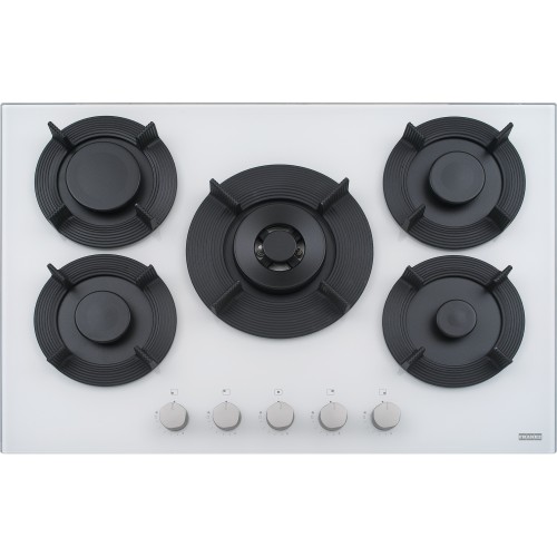 FRANKE Plita gaz Maris Free FHMF 755 4G DC C, Bianco/ Alb, sticla, 5 arzatoare, gratare fonta, 75 cm