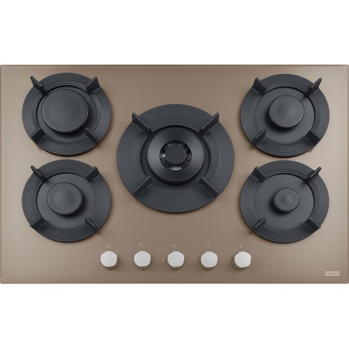 FRANKE Plita gaz Maris Free FHMF 755 4G DC C, Oyster, sticla, 5 arzatoare, gratare fonta, 75 cm