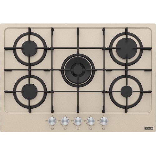 FRANKE Plita gaz Maris FHMA 755 4G DC OA C, Avena, 5 arzatoare, gratare fonta, 73 cm