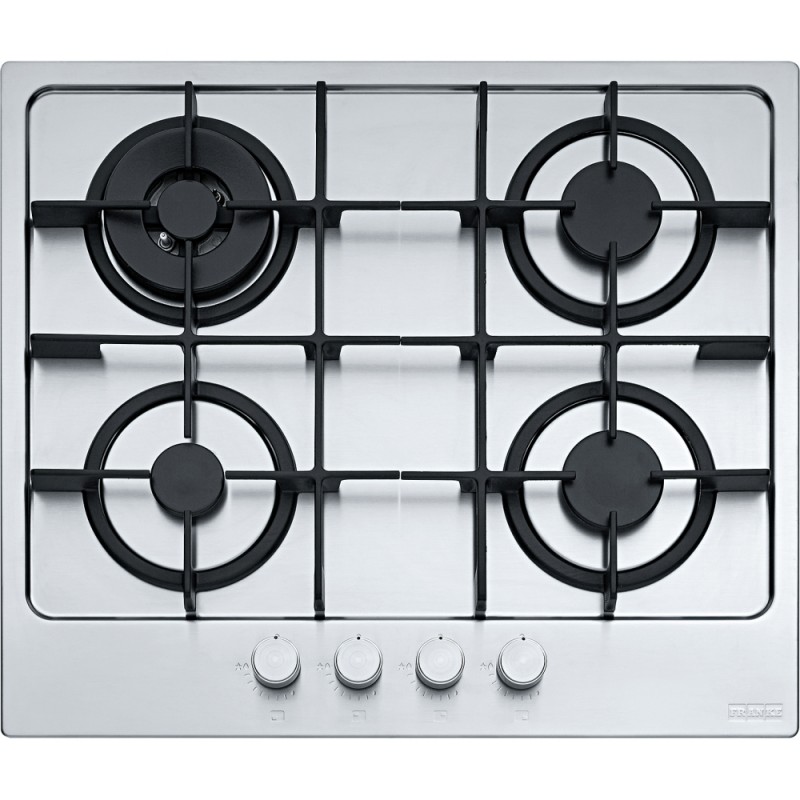 FRANKE Plita gaz Maris FHMA 604 3G DC XS C, Inox, 4 arzatoare, gratare fonta, 60 cm