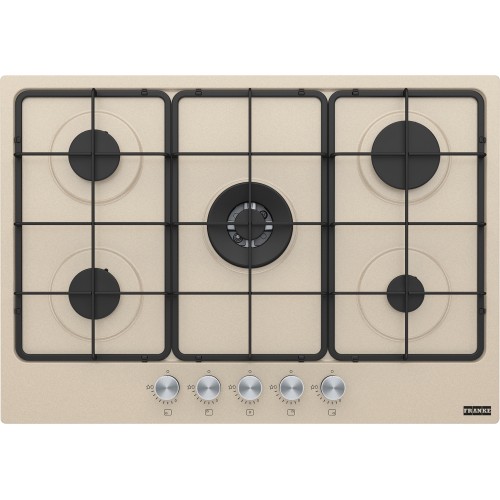 FRANKE Plita gaz Smart FHSM 755 4G DC OA E, Avena, 5 arzatoare, gratare emailate,73 cm