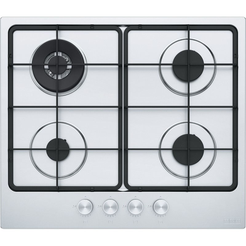 FRANKE Plita gaz Smart FHSM 604 3G DC XS E, Inox, 4 arzatoare, gratare emailate,60 cm