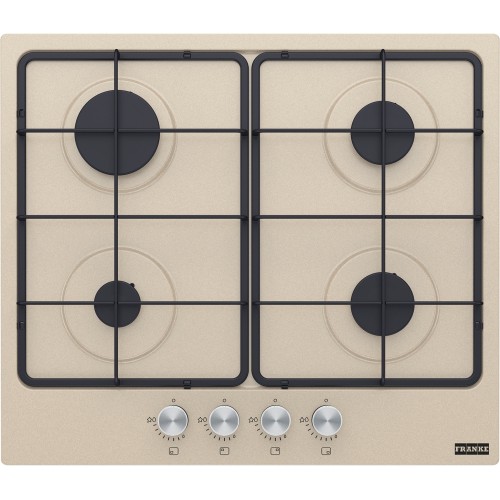 FRANKE Plita gaz Smart FHSM 604 4G OA E, Avena, 4 arzatoare, gratare emailate,60 cm