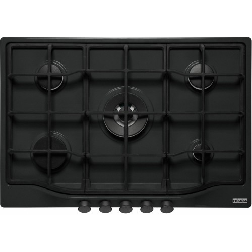 FRANKE Plita Gaz FCH 755 4G TC BT C Matte Black/ negru mat, 5 arzatoare, gratare fonta, 75 cm