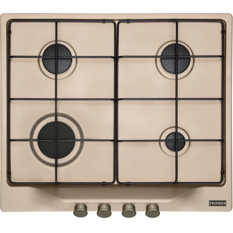FRANKE Plita Gaz FCH 604 4G OA E, Avena Rustic, 4 arzatoare, gratare emailate, 60 cm
