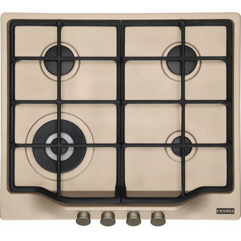 FRANKE Plita Gaz Rustic FCH 604 3G TC OA C Avena, 4 arzatoare, gratare fonta, 60 cm