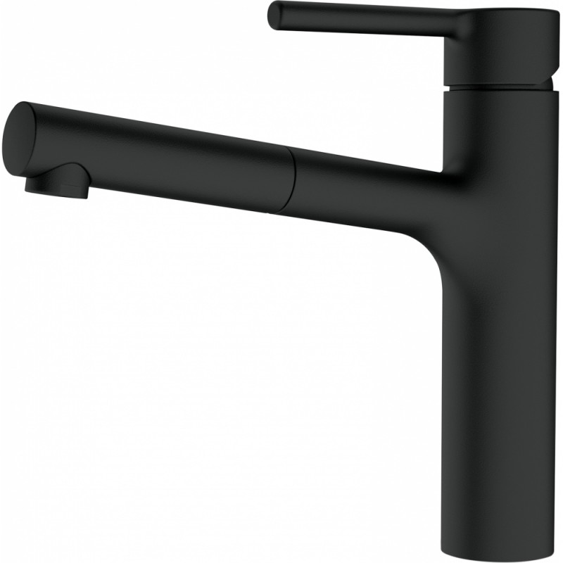 FRANKE Baterie Centro Extractibil Negru mat, monocomanda
