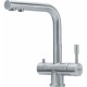 FRANKE Baterie Atlas Clear -Trei cai, Inox, Filtrare apa