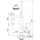 FRANKE Baterie Vital  Crom/Gun Metal (baterie cu filtrare a apei), cu filtru de apa potabila
