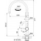 FRANKE Baterie Vital  Crom/Gun Metal (baterie cu filtrare a apei), cu filtru de apa potabila