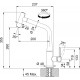 FRANKE Baterie Icon Extractibil jet dublu Crom, monocomanda