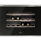 FRANKE Vitrina vin incorporabila Mythos FMY 24 WCR XS Inox, fata sticla neagra, 24 sticle, Rafturi Lemn, Display digital