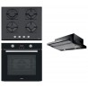 FRANKE Pachet Cuptor FSL 86 H BK + Plita FHNS 604 4G BK C  Cristal negru +Hota Telescopica FTC 601 BK/GL /2 Negru