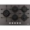 FRANKE Plita gaz Maris FHMA 755 4G DCL SG C Slate Grey 5 arzatoare, sticla, gratare fonta, 73 cm