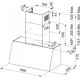 FRANKE Hota perete Trendline Plus, FCO 70 BK, negru mat, 600 mᶾ/h, 70 cm, Butoane push pull