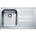 FRANKE Chiuveta Logica Line LLL 611, Inox Dekor, o cuva si picurator dreapta, 79x50 cm