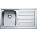 FRANKE Chiuveta Logica Line LLL 611-L, Inox Dekor, o cuva si picurator dreapta,86 x 50 cm