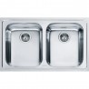 FRANKE Chiuveta Logica Line LLL 620, 2 cuve, Inox Dekor, 79x50 cm
