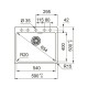 Chiuveta MRG 610-54 Alb fragranite