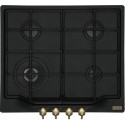 FRANKE Plita Gaz Classic Line FHCL 604 3G TC ON Nero C, 4 arzatoare, gratare fonta, butoane aurii, 60 cm