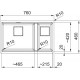 FRANKE Chiuveta Kubus 2 KNG PRO 120, Slate grey, montaj sub blat, accesorii incluse, 76 cm