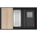 FRANKE Chiuveta Kubus 2 KNG PRO 120, Negru, montaj sub blat, accesorii incluse, 76 cm