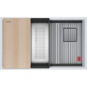 FRANKE Chiuveta Kubus 2 KNG PRO 120, Bianco/Alb, montaj sub blat, accesorii incluse, 76 cm