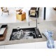 FRANKE Chiuveta fragranite Kubus 2 Pro KNG 110-62, Negru, montaj sub blat, accesorii incluse, 76 cm