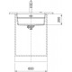 FRANKE Chiuveta fragranite Kubus 2 Pro KNG 110-52, Bianco/ Alb, Montaj sub blat, accesorii incluse,52 cm
